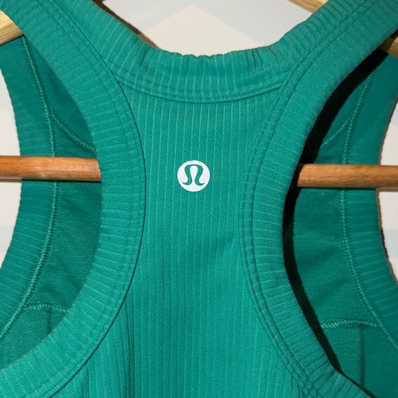 lululemon athletica greenish teal Ribbed Crop Top - Picture 3 of 4